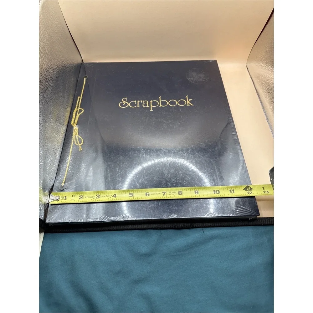 Scrapbook Thompson NAVY Postbound String Tied‎ 100 Jumbo Pages 14.5
